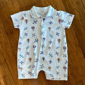 Kissy Kissy Airplane and Hot Air Balloon Playsuit • 9 months • Never Worn